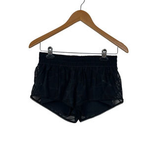 Lululemon Women's Size 4 City Sky Run By Short 2" Mesh Layer Black
